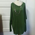 Hunter green long sleeve blouse